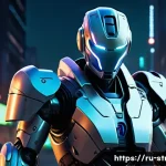 Home 22 슈퍼트론과 비슷한 세계관 작품 비교 - A dynamic scene featuring a giant humanoid robot piloted by a young adult male wearing a sleek pilot...
