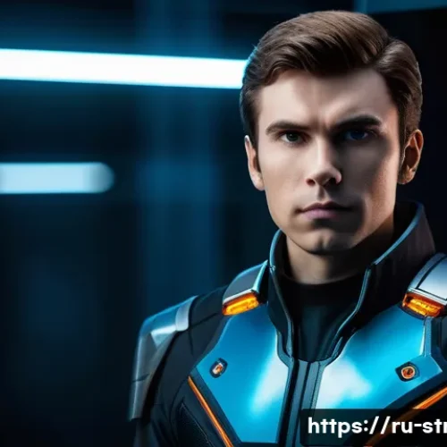 Home 33 슈퍼트론 주요 에피소드별 리뷰 - A detailed portrait of Alexei, the team leader from the series "Supertron." He is depicted as a youn...